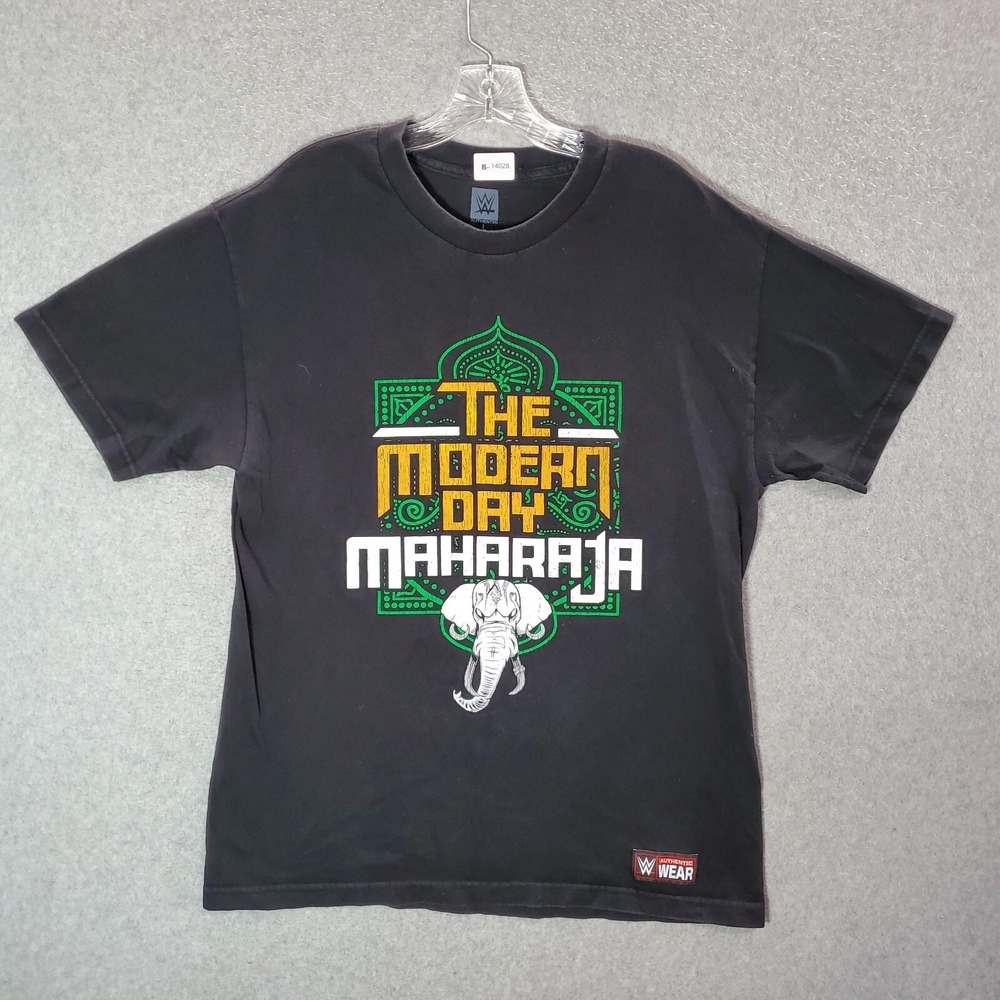 WWE Men Shirt Large Black Modern Day Maharaja Graphic‎ Jinder Mahal Tee